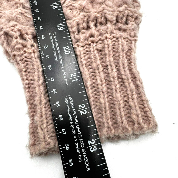 FREE PEOPLE Women's Small Crashing Waves Pullover Sweater Wool Dusty Rose‎ Mauve - Picture 8 of 8
